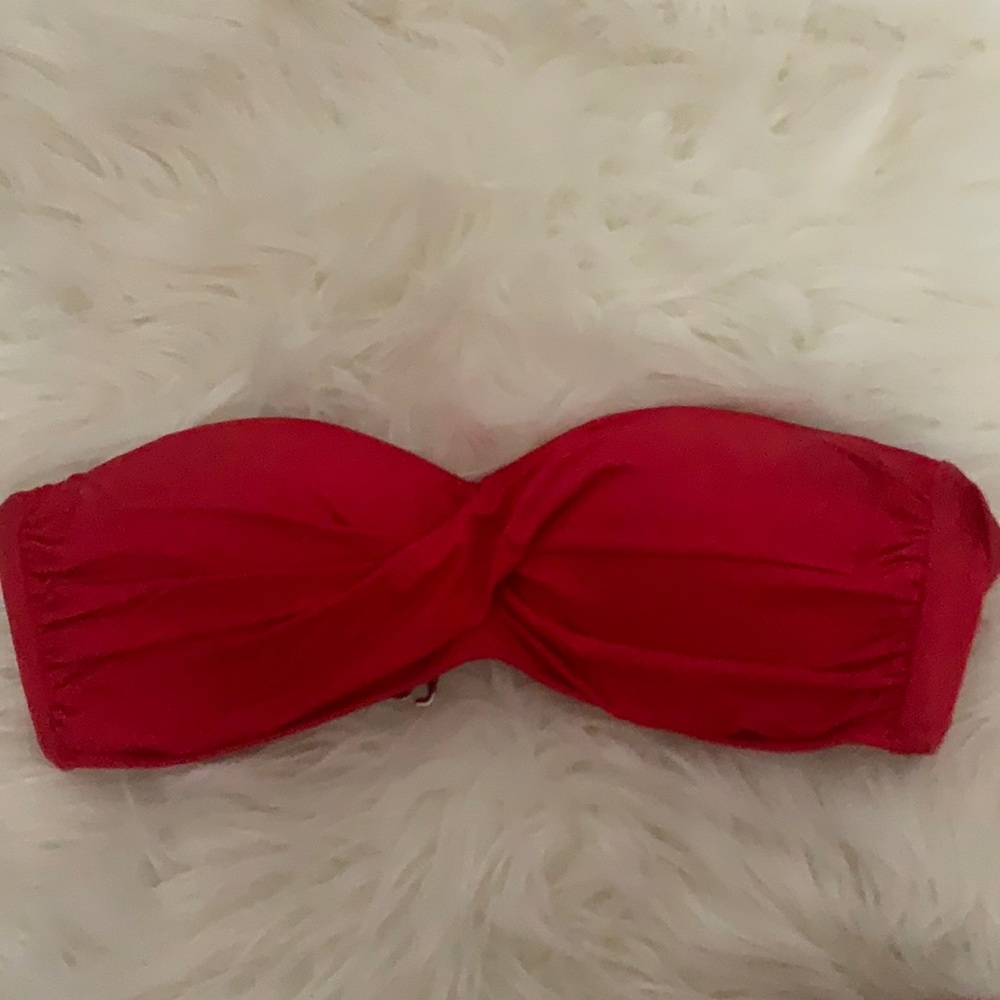 Strapless Red Swim Top